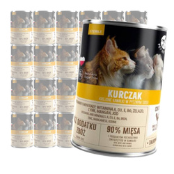 PetRepublic Bezzbożowa Mokra Karma Dla Kotów Sterylizowanych 24x400g Kawałki W Sosie Z Kurczakiem