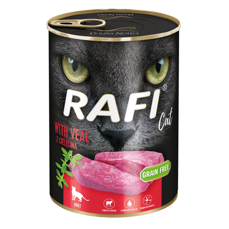 Rafi Cat Adult 24x400g Bezzbożowa Mokra Karma Dla Kota Mix 5 Smaków