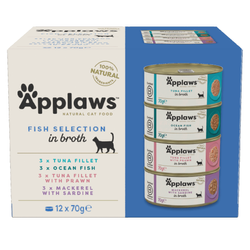 Applaws Cat Mokra Karma Dla Kota Multipack 12x70g Mix Smaków z Rybą w Bulionie