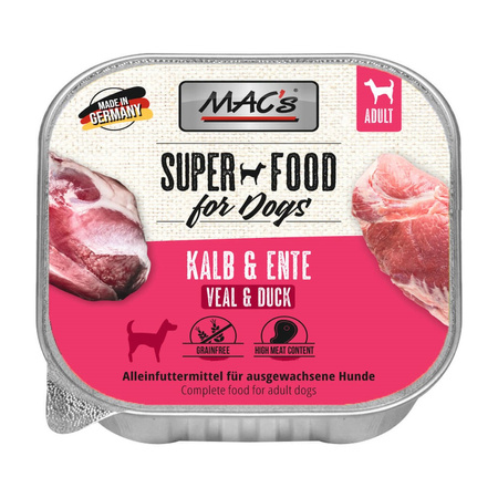 MAC's Dog Bezzbożowa Mokra Karma Dla Psa Tacka 10x150g Mix Smaków