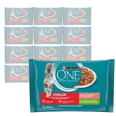 Purina One Sterilcat 52x85g Mokra Karma Dla Kota z Łososiem i Indykiem