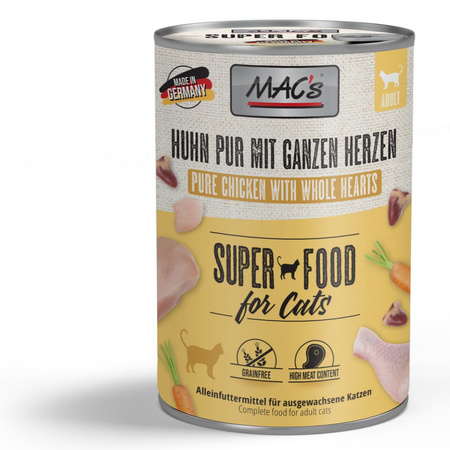MAC's Cat 24x400g Mokra Karma Dla Kota Kurczak Serca Drobiowe