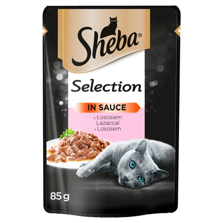 Sheba Saszetka 85g Selection in Sauce Mokra Karma Dla Kotów Z Łososiem W Sosie