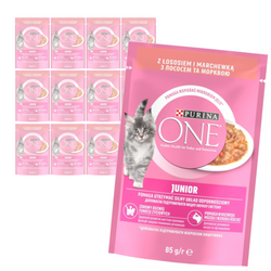 Purina One Junior 12x85g Mokra Karma Dla Kociąt Z Łososiem I Marchewką