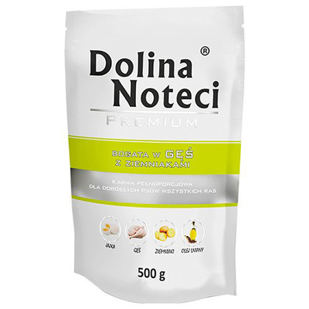 Dolina Noteci Premium Gęś z Ziemniakami Mokra Karma Dla Psa Saszetki 10x500g