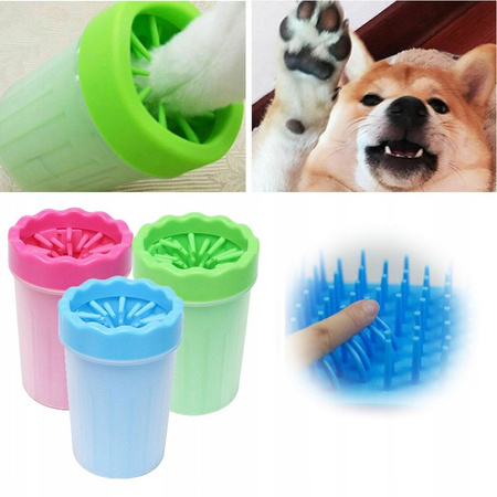 Czyścik Do Łap Psa Kota Zwierząt Silikonowy Kubek Zielony