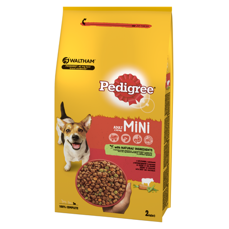 PEDIGREE Adult Mini 4x2kg Z Drobiem I Wołowiną Sucha Karma Pełnoporcjowa Dla Dorosłych Psów Małych Ras