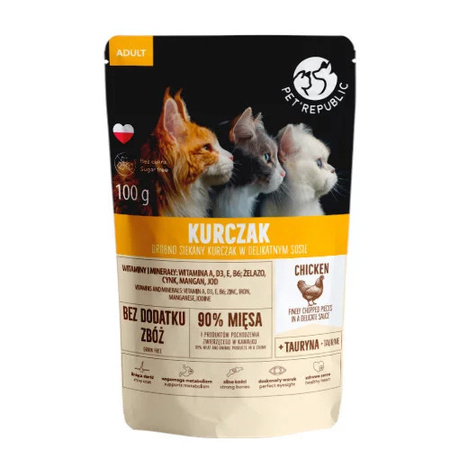 Mokra Karma Dla Kota PetRepublic Fileciki Z Kurczaka Saszetka 24x100g