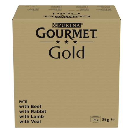 Purina Gourmet Gold 96x85g Mokra Karma dla Kota Mix Smaków z Wołowiną Królikiem Jagnięciną Cielęciną
