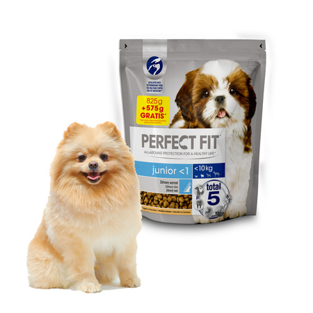 Perfect Fit Junior 1400g Bogaty w Kurczaka - Sucha Karma dla Szczeniąt Małych Ras 825g + 575g GRATIS