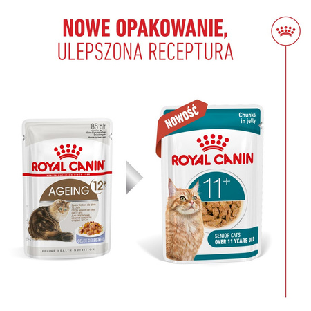 Royal Canin Ageing 11+ Jelly Karma Mokra 6x85g Kawałki w Galaretce Dla Kotów Dojrzałych Po 11 Roku Życia