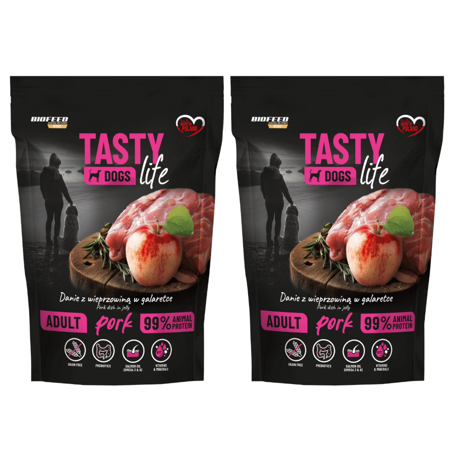 Mokra karma dla psów Tasty Dogs Life Wieprzowina