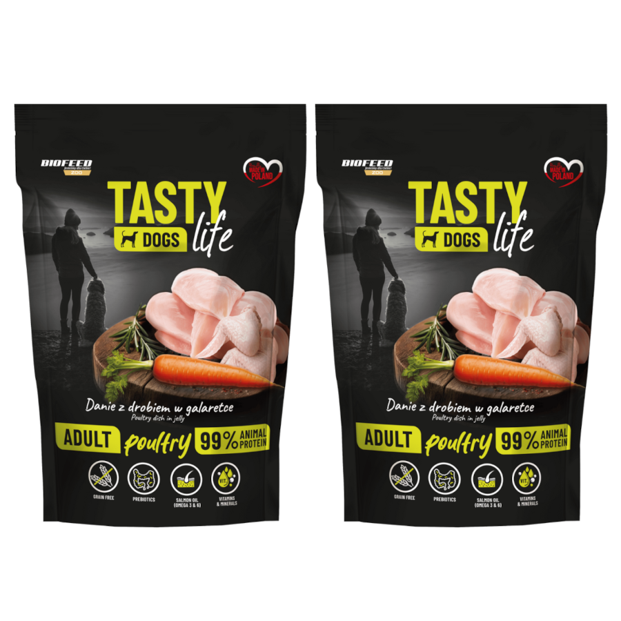 Mokra karma dla psów Tasty Dogs Life Drób