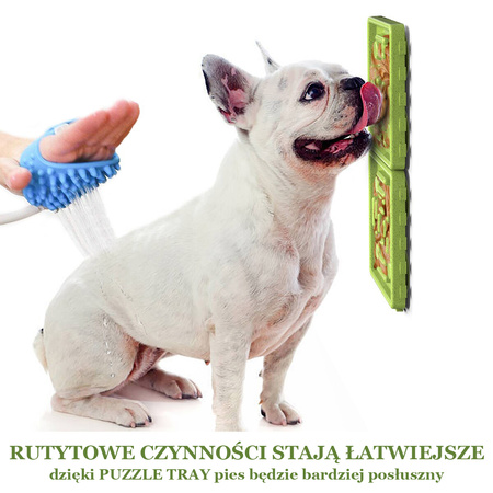 Tacka Do Wylizywania Dla Psa Na Smakołyki Dozownik Spowalniający 4-częściowy Zielony