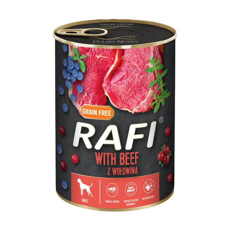 Rafi 16x400g Bezzbożowa Mokra Karma dla Dorosłych Psów Mix 8 Smaków