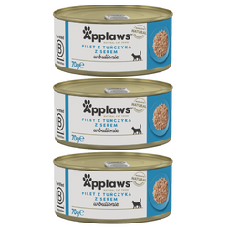 Applaws Cat Mokra Karma Dla Kota 3x70g Filet Z Tuńczyka Z Serem W Bulionie