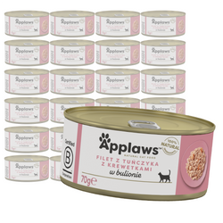 Applaws Cat Mokra Karma Dla Kota 24x70g Tuńczyk Z Krewetkami W Bulionie 