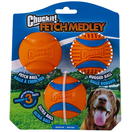 Chuckit Zabawka Dla Psa Fetch Medley Zestaw 3 Różnych Piłek W Rozmiarze M