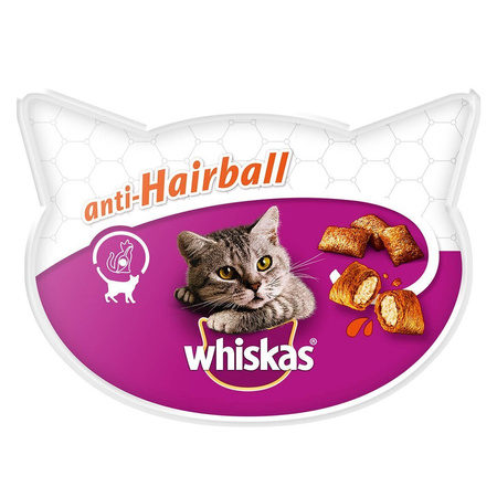 WHISKAS Anti-hairball 8x 50g - odkłaczający przysmak dla kota