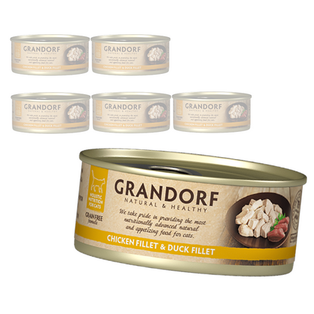 Mokra Karma Dla Kota Grandorf Filety Z Kurczaka I Kaczki 6x70g
