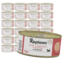 Applaws Cat Mokra Karma Dla Kota 24x70g Pierś z Kurczaka z Kaczką w Bulionie