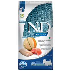 Farmina N&D Dog Ocean Adult Mini 7kg Sucha Karma Dla Dorosłych Psów Małych Ras Z Łososiem Dorszem I Melonem