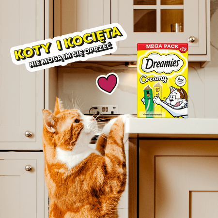 Dreamies Creamy 24x10g Kremowy Przysmak Dla Kota Z Serem I Z Kocimiętką