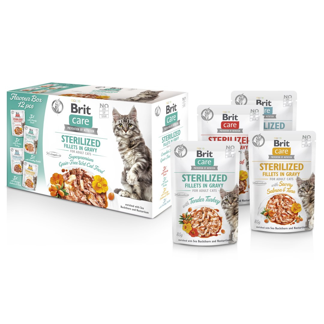 Brit Care Cat Fillets in Gravy Sterilized