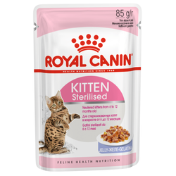 Royal Canin Kitten Sterilised W Galaretce Karma Mokra Dla Kociąt Sterylizowanych Do 12 Miesiąca Życia 85g