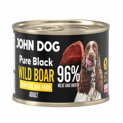 John Dog Pure Black Wild Boar Adult 200g Mokra Karma Dla Psa Z Dzikiem