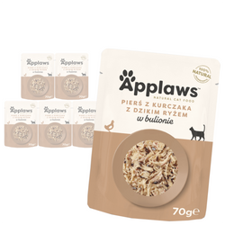 Applaws Cat Mokra Karma Dla Kota 6x70g Kurczak Z Dzikim Ryżem W Bulionie