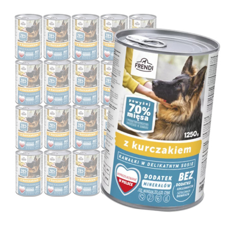 Frendi Kawałki z Kurczakiem w Sosie 20x1250g Mokra Karma Dla Dorosłych Psów Wszystkich Ras