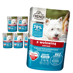 Frendi 6x100g Mokra Karma Dla Dorosłego Psa Kawałki W Sosie Wołowina I Jagnięcina