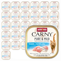 Animonda Carny Pure & Mild 32x100g Mokra Karma Dla Kota Z Kurczakiem I Dorszem