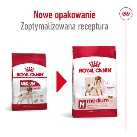 Royal Canin Adult Medium BF 4kg Zbilansowana Sucha Karma Dla Psów Średnich Ras