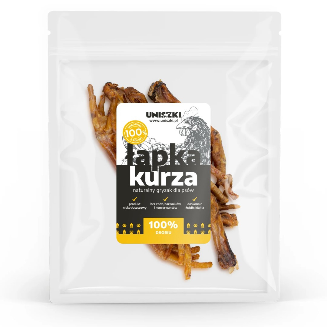 Uniszki Łapka Kurza Naturalny Przysmak Gryzak Dla Psa