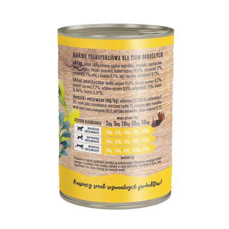 Wiejska zagroda MIX SMAKÓW 12x 400g mokra karma dla dorosłych psów