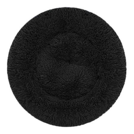 Pluszowe Legowisko Dla Psa i Kota Ciepłe Czarne XS 40cm