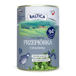 Baltica Przepiórka z Wołowina 400g Duoproteinowa Bezzbożowa Mokra Karma Dla Psa