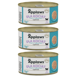 Applaws Cat Mokra Karma Dla Kociąt 3x70g Filet z Tuńczyka w Galaretce