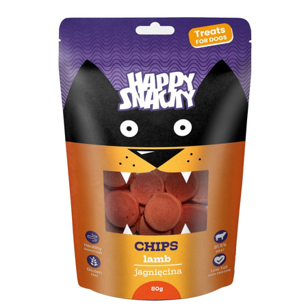 Happy Snacky Miękki Przysmak Dla Psa Talarki Z Jagnięciny 80g