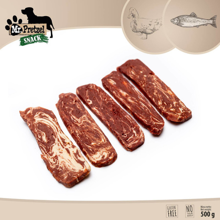 Mr. Pretzel Przysmak Dla Psa Miękkie Paski Z Kaczki I Dorsza 500g