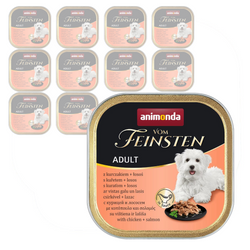 Animonda Vom Feinsten Adult 12x150g Mokra Karma Dla Psa z Kurczakiem i Łososiem w Sosie