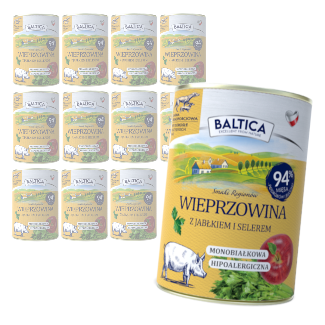 Baltica Wieprzowina z Jabłkiem Bezzbożowa Mokra Karma Dla Psa