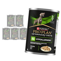 Purina Pro Plan Veterinary Diets Ha Hypoallergenic 6x400g Morka Karma Dla Psów Mus
