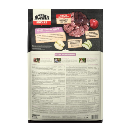 Acana Singles Grass-Fed Lamb 6kg Monobiałkowa Sucha Karma Dla Psów Wrażliwych z Jagnięciną