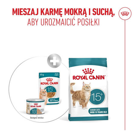 Royal Canin Ageing 15+ Karma Mokra 24x85g Kawałki w Sosie Dla Kotów Dojrzałych Po 15 Roku Życia