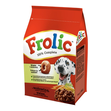 FROLIC Wołowina z Warzywami 750g - sucha karma dla psów