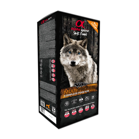 Alpha Spirit MULTIPROTEIN 9kg - Pełnoporcjowa półmokra miękka karma dla psów