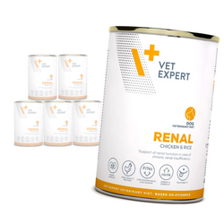 VetExpert Veterinary Diet Renal Dog 6x400g Mokra Karma Weterynaryjna z Kurczakiem Dla Psa z Niewydolnością Nerek